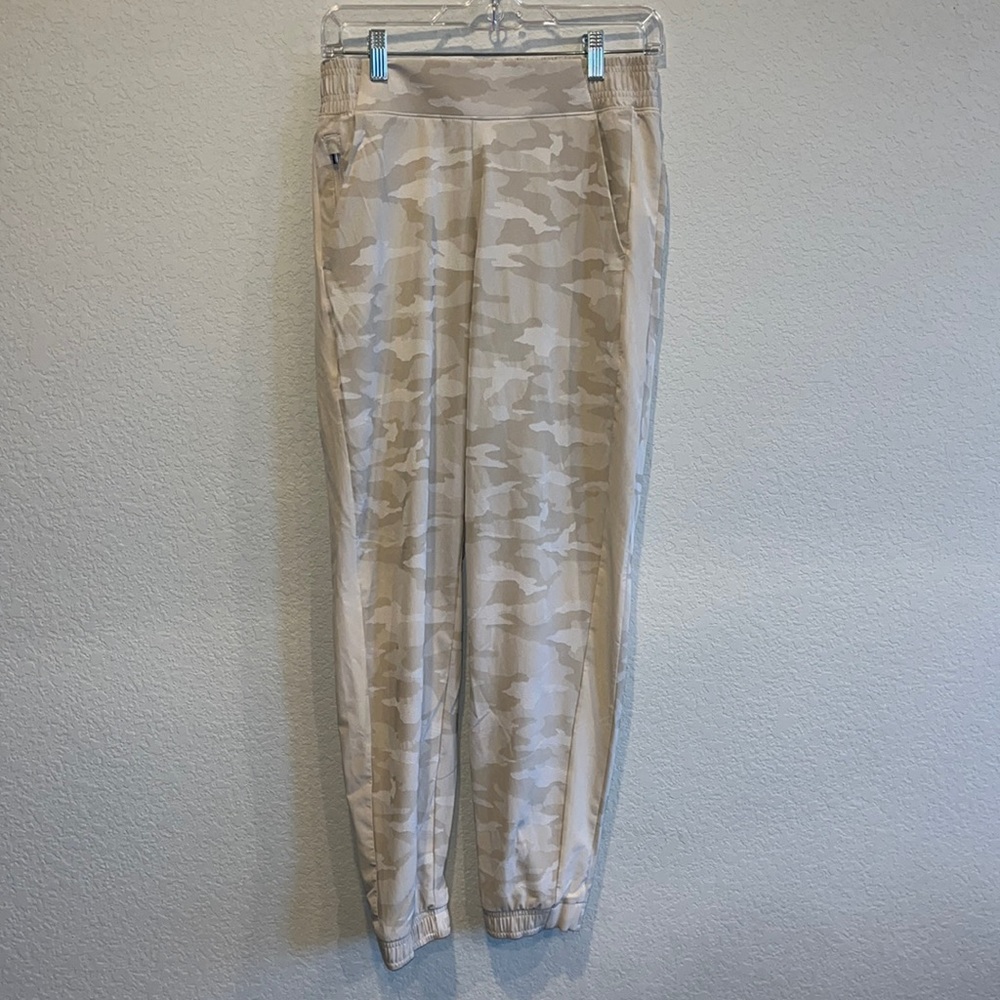 Athleta. 4. Tan camo light weight jogger with pockets.